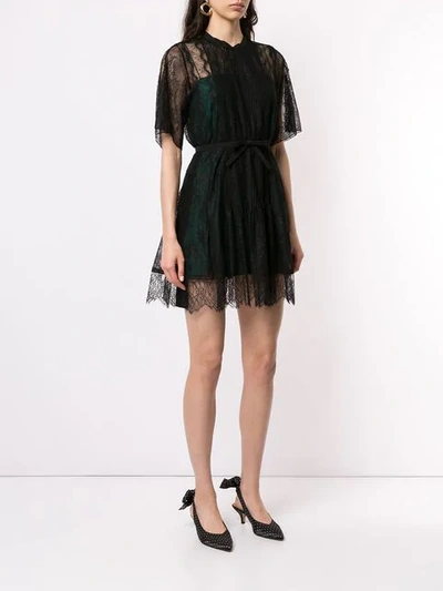 Shop N°21 Lace-trimmed Dress In Black