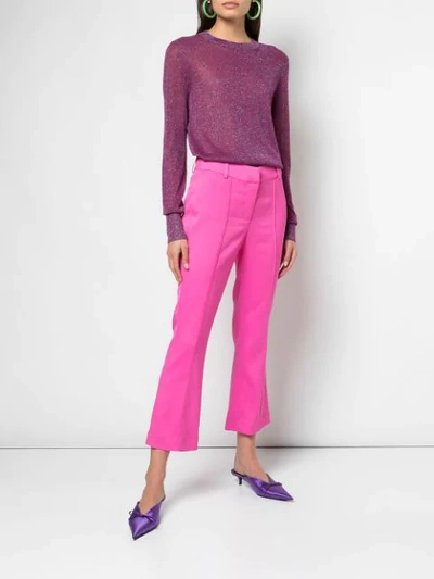 Shop Sies Marjan Sparkly Knit Sweater In Purple