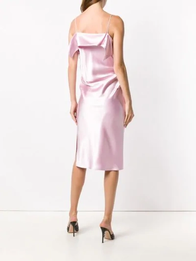 Shop Helmut Lang Gathered Side Shift Dress In Pink