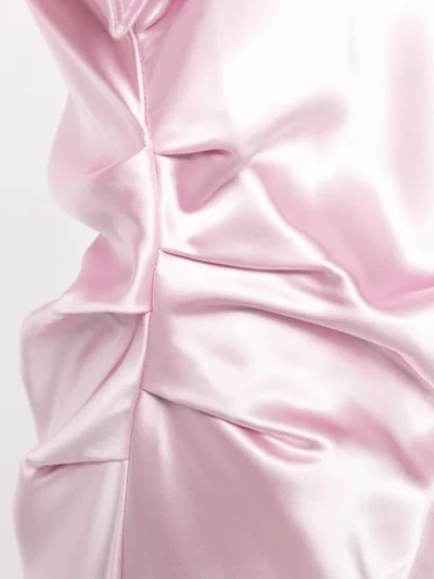Shop Helmut Lang Gathered Side Shift Dress In Pink