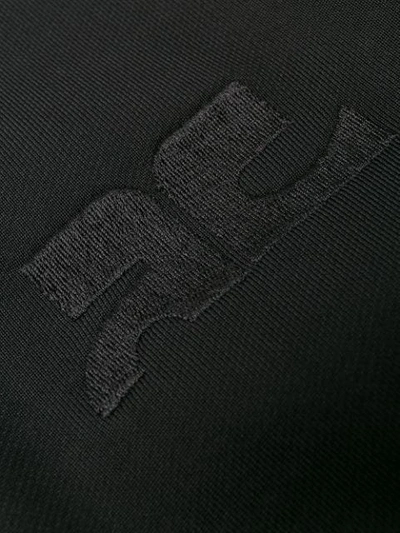 Shop Courrèges Embroidered Logo Sweatshirt In Black