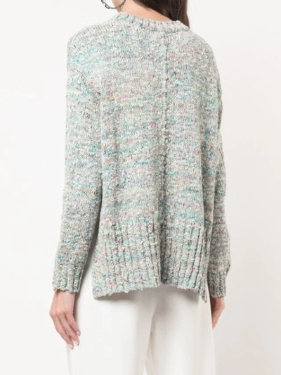 Shop Adam Lippes Textured Crewneck Sweater In Multicolour