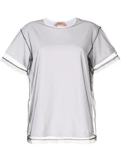 Shop N°21 Mesh T-shirt In White