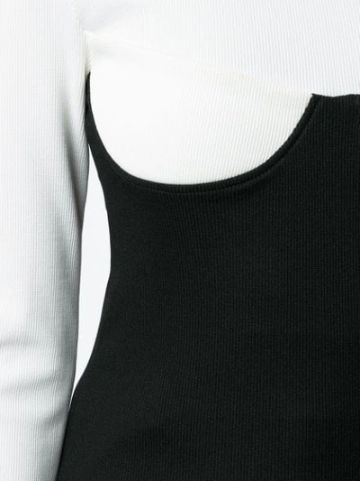 Shop Christopher Esber Inbuilt Bra Top In White/ Black