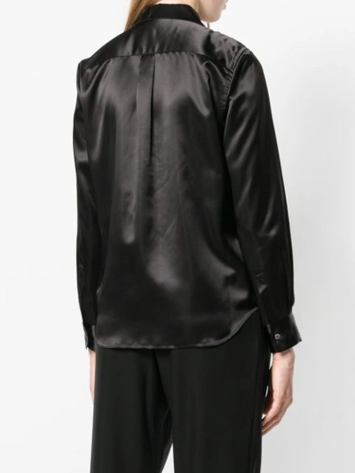 Shop Comme Des Garçons Ruffled Trim Shirt - Black