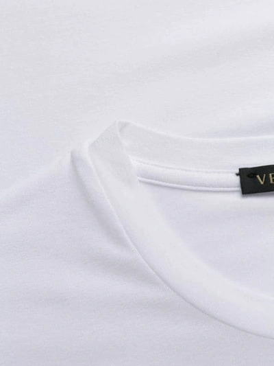 Shop Versace Medusa Crystal Embellished T In A1001 Bianco Ottico