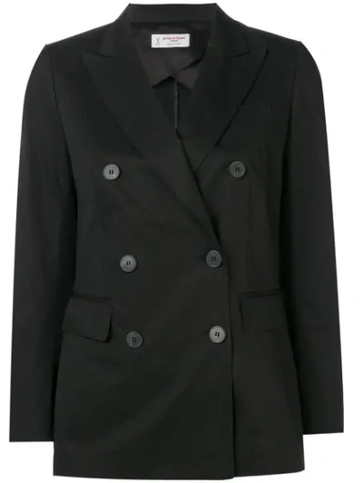 ALBERTO BIANI 双排扣西装夹克 - 黑色