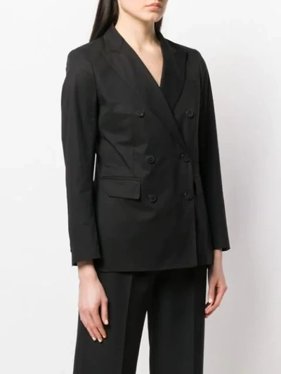 Shop Alberto Biani Double Breasted Blazer In Black