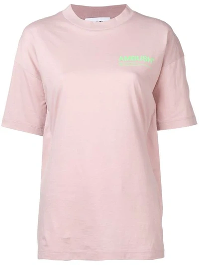 Shop Ambush Contrast Logo T-shirt In Pink