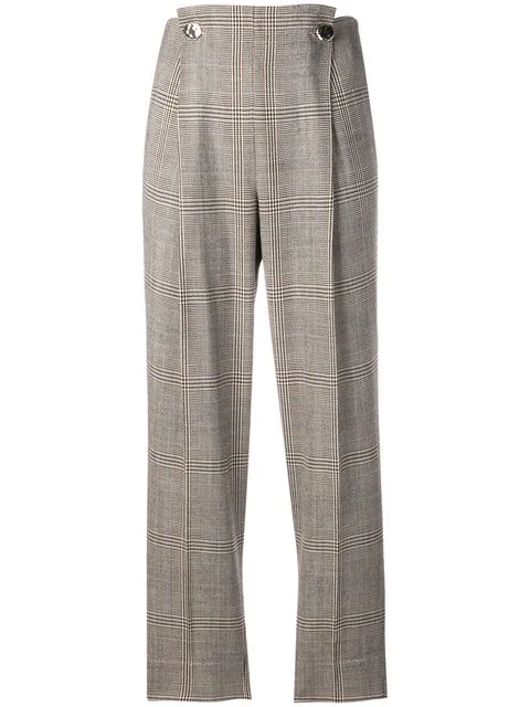 Incotex Checked Button Trousers In Neutrals | ModeSens