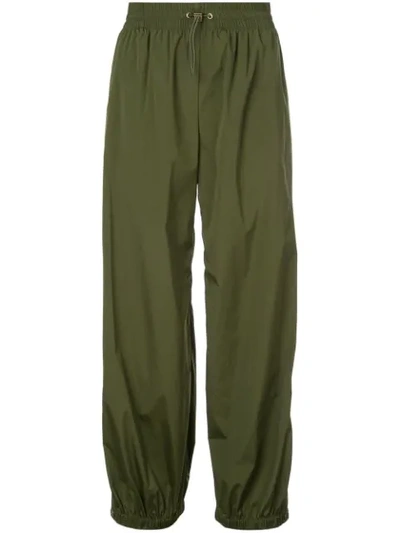 Shop Monse Snaps Detail Parachute Trousers In Green