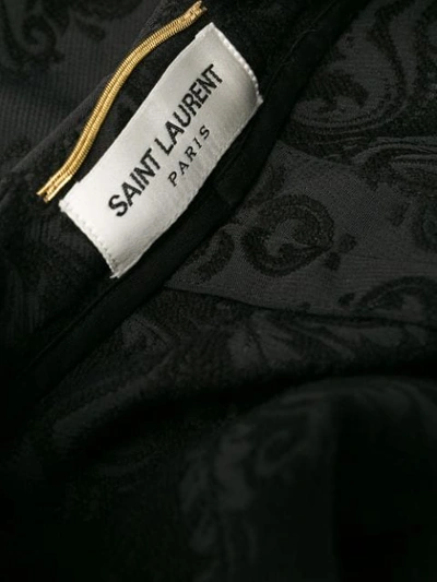Shop Saint Laurent Jacquard Flared Trousers In Black