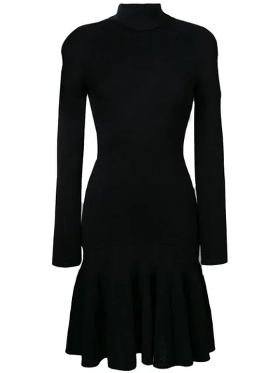 Shop Roberto Cavalli Knit Detail Dress - Black