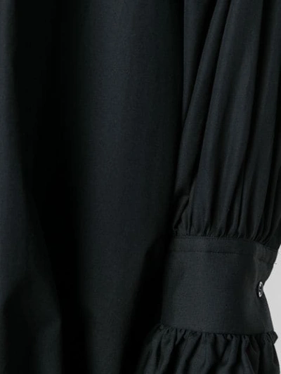 Shop Comme Des Garçons Noir Kei Ninomiya Gathered Long Length Blouse - Black