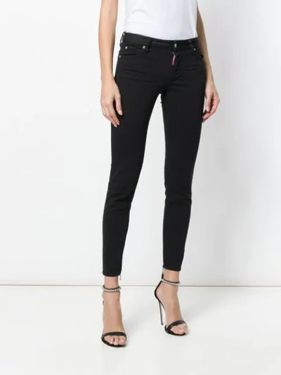 Shop Dsquared2 Super Skinny Jeans In Black