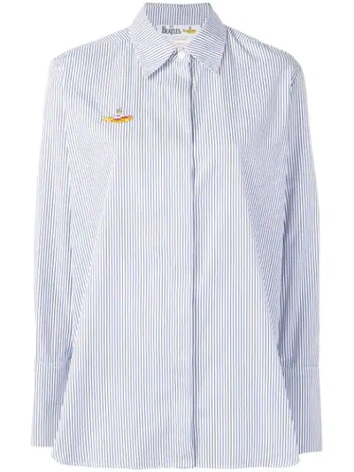 Shop Stella Mccartney All Together Now Striped Shirt In White
