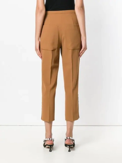 Shop N°21 Nº21 Cropped High-waist Trousers - Brown