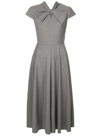 Shop Karen Walker Queen's Bishop Dress In Grey