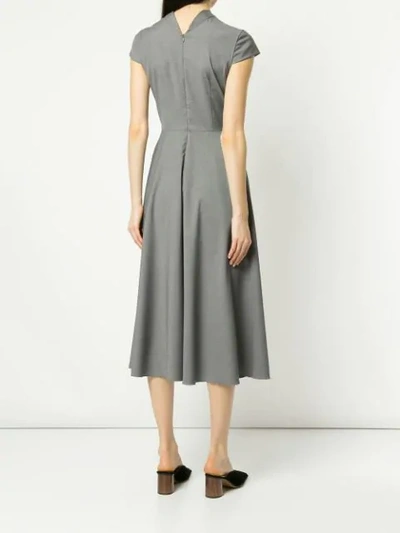 Shop Karen Walker Queen's Bishop Dress In Grey