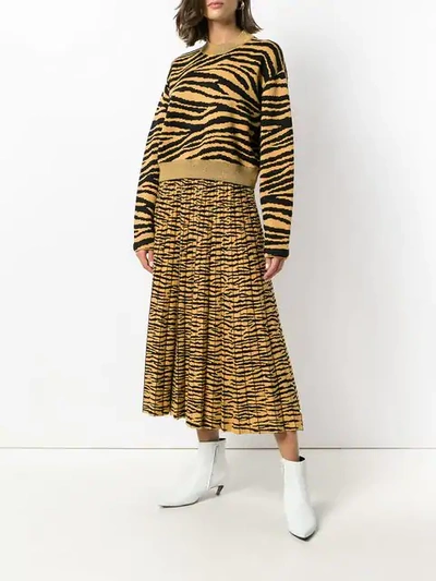 Shop Proenza Schouler Pullover Mit Tigermuster In Yellow