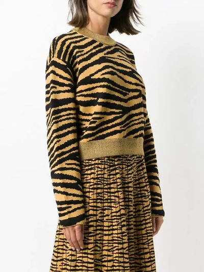 Shop Proenza Schouler Pullover Mit Tigermuster In Yellow