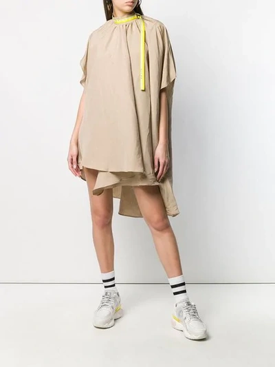 Shop Aalto Adjustable Neck Dress In Neutrals