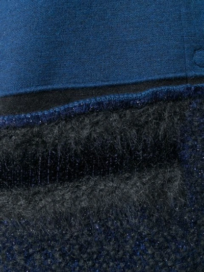 D.EXTERIOR COLOUR BLOCK COAT - 蓝色