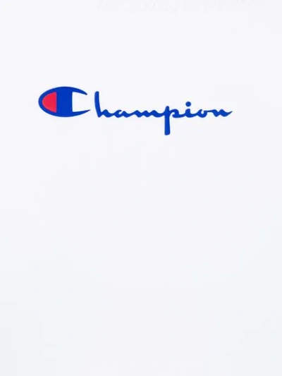 Shop Champion Logo Print Swimsuit In White