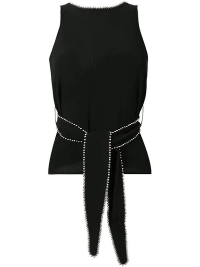 Shop Pinko Belted Blouse In Black