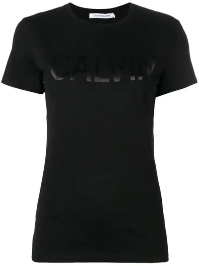 Shop Calvin Klein Jeans Est.1978 Logo Print T In Black