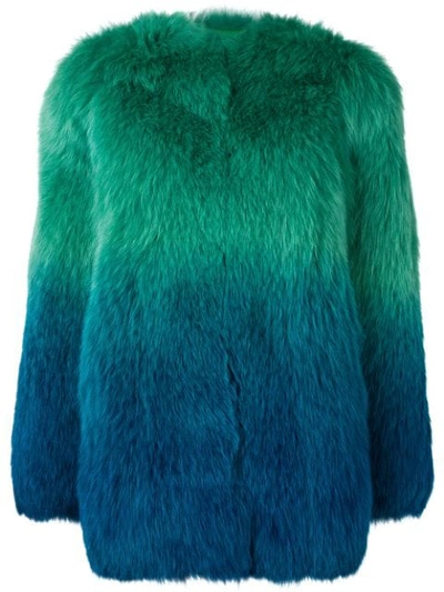 Shop Numerootto Oversized Coat In Blue