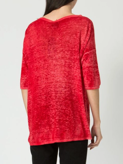 Shop Avant Toi Melograno Knitted Top In Red