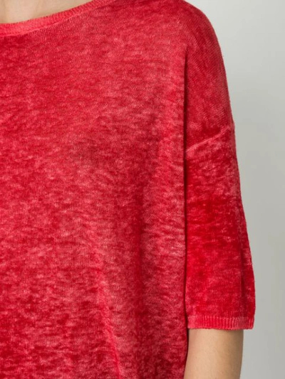 Shop Avant Toi Melograno Knitted Top In Red
