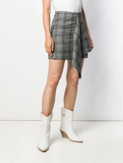 Shop Isabel Marant Checked Mini Skirt In Black