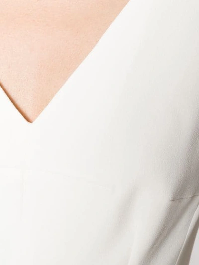 Shop Dolce & Gabbana Midikleid Mit V-ausschnitt - Weiss In White