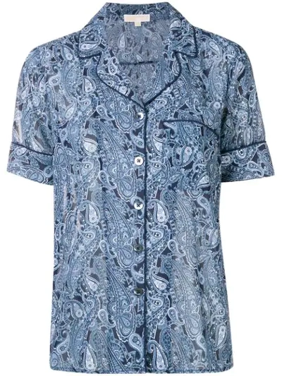 Shop Michael Michael Kors Paisley Shirt In Blue