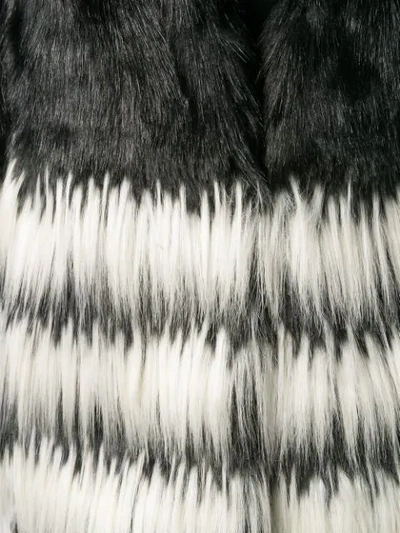 Shop Twinset Faux Fur Jacket In Black