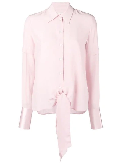 Shop Victoria Victoria Beckham Long-sleeve Fitted Blouse In Pink