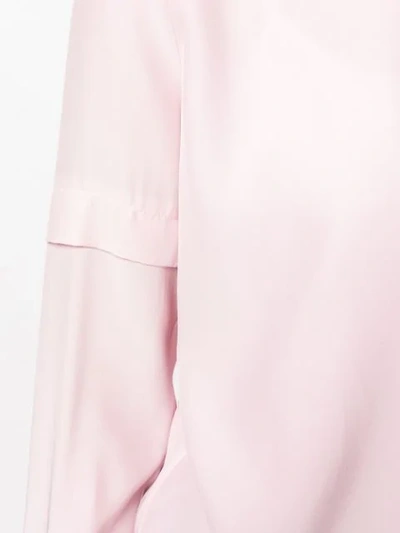 Shop Victoria Victoria Beckham Long-sleeve Fitted Blouse In Pink
