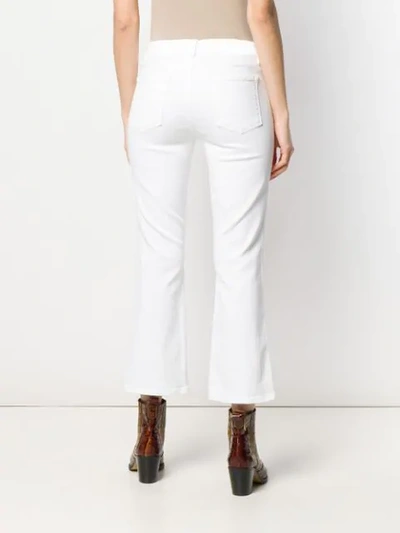 Shop J Brand Studded Cropped Jeans In White
