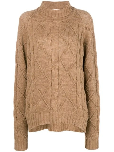 Shop Jil Sander Cable-knit Sweater - Neutrals