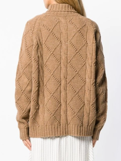 Shop Jil Sander Cable-knit Sweater - Neutrals