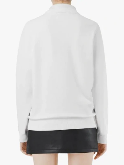 Shop Burberry Logo Print Sweatshirt In A1464 White