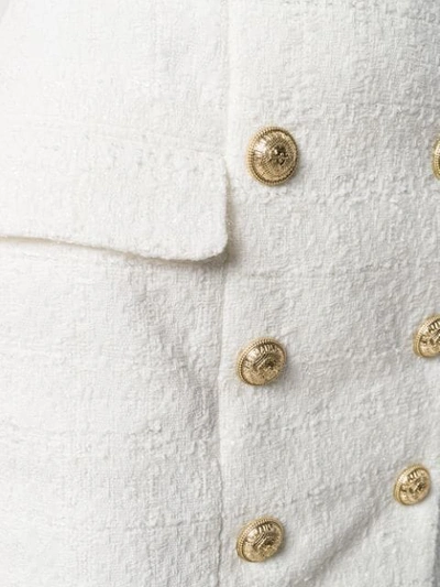 Shop Balmain X Julian Fashion Tweed Mini Skirt In White