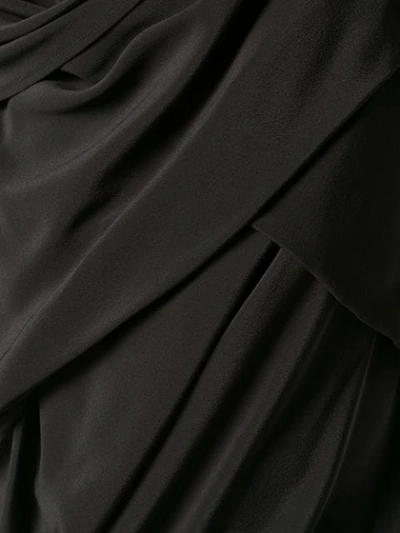 Shop Rick Owens Draped Maxi Dress In Black