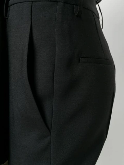 Shop Valentino High-waisted Trousers In Black