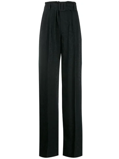 Shop Off-white Wide-leg Trousers In Black