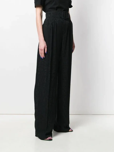 Shop Off-white Wide-leg Trousers In Black