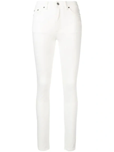 Shop Acne Studios Peg High Waist Jeans In White