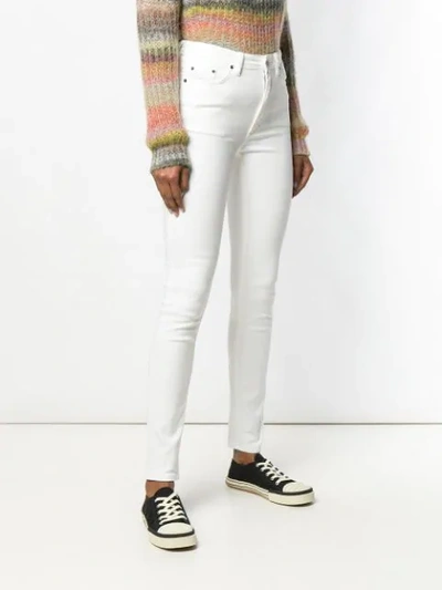 Shop Acne Studios Peg High Waist Jeans In White